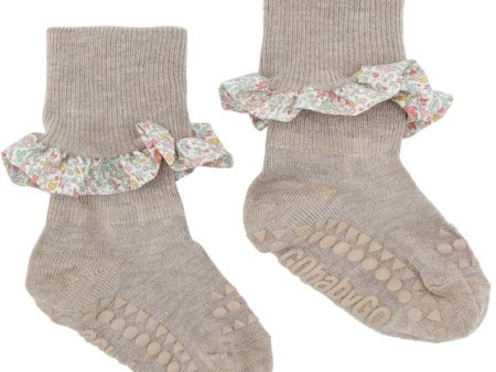 Gobabygo Sand   Katie And Millie Yellow Non-slip Socks Bamboo   Liberty Online