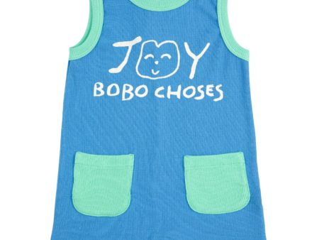 Bobo Choses Blue Smiling Blue Playsuit Online Sale