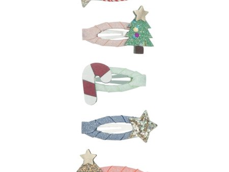 Mimi & Lula 5 Mini Hair Clips with Satin Ribbon Hot on Sale