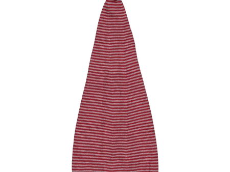 MarMar Cotton Rayon Knit Stripe Hibiscus Red Stripe Alfen Christmas Hat For Discount