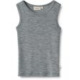 Wheat Melange Grey Wool Singlet Iggy For Cheap