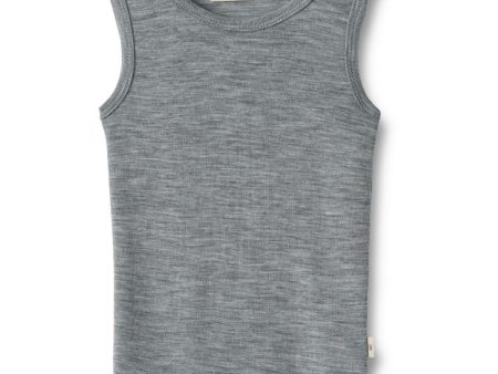 Wheat Melange Grey Wool Singlet Iggy For Cheap