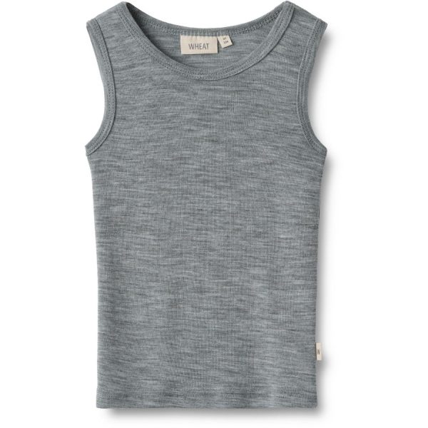 Wheat Melange Grey Wool Singlet Iggy For Cheap