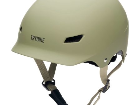 Trybike Vintage Green Bike Helmet With retrolook Discount