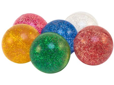 Magni Multi Hoppebold med farvet med glimmer, Ø3,2 cm., 6 stk.   Bouncing ball with color glitter, Ø3,2 cm., 6 pcs. Online Sale