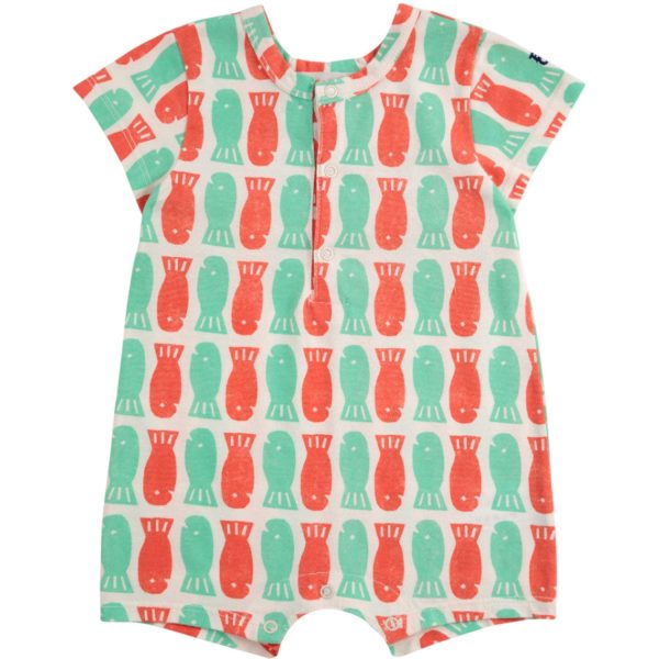 Bobo Choses Offwhite Lucky Fish All Over Playsuit Sale