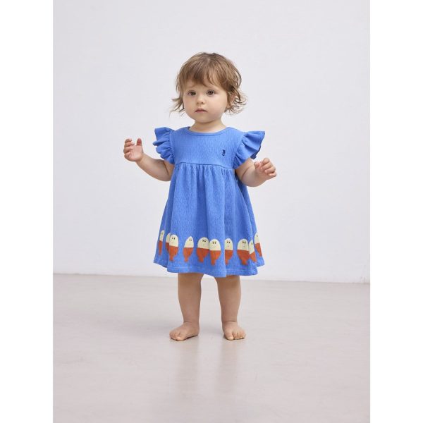 Bobo Choses Blue Morning Egg Ruffle Dress Sale