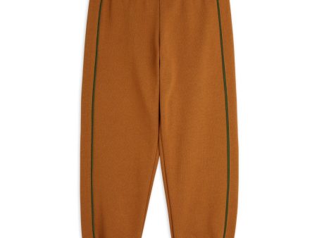 Mini Rodini Brown Plain Piping Sweatpants Online Sale