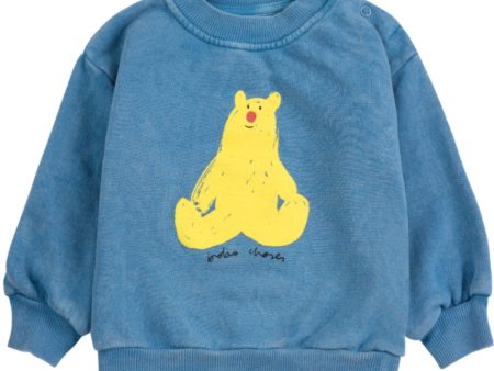 Bobo Choses Blue Hug Me Bear Sweatshirt For Discount