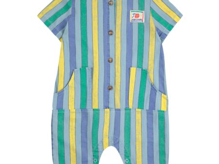 Bobo Choses Multicolor Multicolor Stripes Denim Overall on Sale