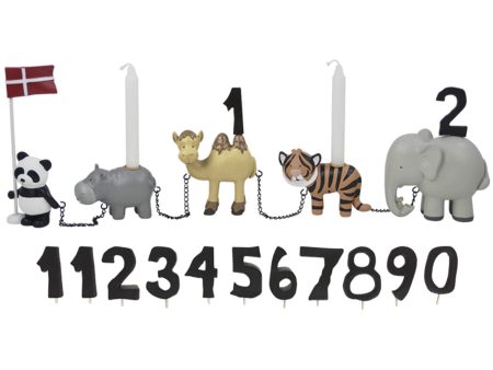 Kids by Friis Birthday train Zoo animals w. 11 numbers Discount