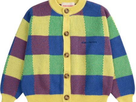 Bobo Choses Multicolor Multicolor Vichy Jacquard Cardigan Supply