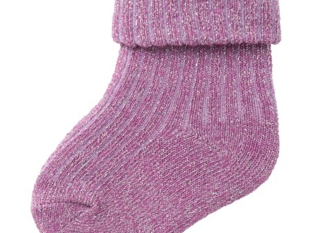 Name It Mauve Orchid Nobba Glitter Socks Supply