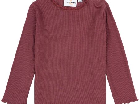 THE NEW Siblings Crushed Berry Krista Rib Blouse For Cheap