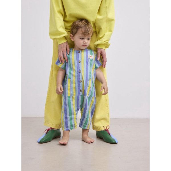 Bobo Choses Multicolor Multicolor Stripes Denim Overall on Sale