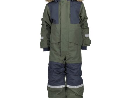 Didriksons Deep Green Björnen Kids Coverall Hot on Sale