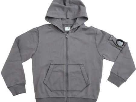 C.P. Company Anthracite Grey Zip Sweatshirt Hood Online