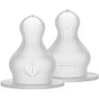 Bibs Baby Bottle Nipple Round Silicone 2-pack Cheap