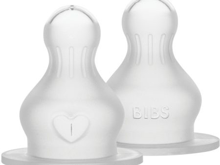 Bibs Baby Bottle Nipple Round Silicone 2-pack Cheap