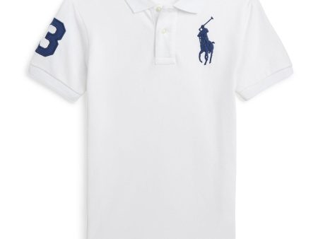 Polo Ralph Lauren White C7996 Boy Polo Shirt Cheap