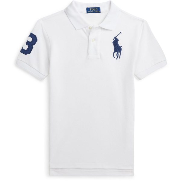 Polo Ralph Lauren White C7996 Boy Polo Shirt Cheap