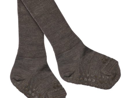 Gobabygo Chestnut Non-Slip Socks In Merino Wool For Discount