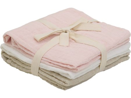 Pippi Veiled Rose Organic Cloth Muslin 3-pack Sale