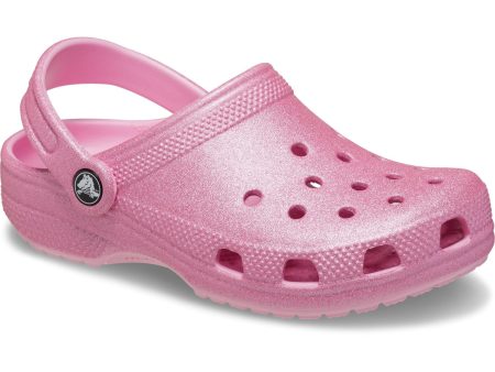 Crocs Pink Tweed Glitter Classic Glitter ClAnd Fashion