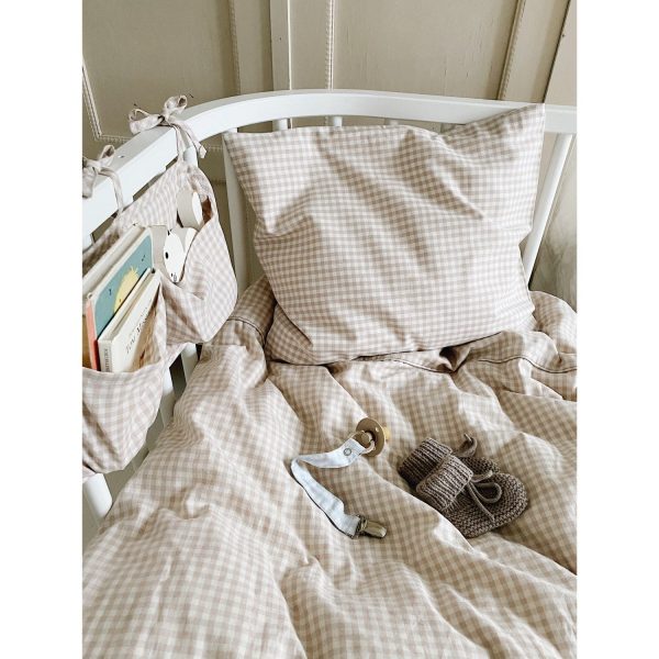 Lalaby Beige Gingham Classic Bedding Online