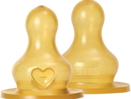 Bibs Baby Bottle Nipple Round Latex 2-pack Supply