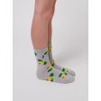 Bobo Choses Heather Grey Happy Dog All Over Short Socks Online Hot Sale