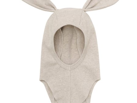 Huttelihut Camel Melange Balaclava Ears Cotton Rib Hot on Sale