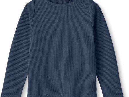 Fliink Insignia Blue Kenna Ls Blouse For Cheap