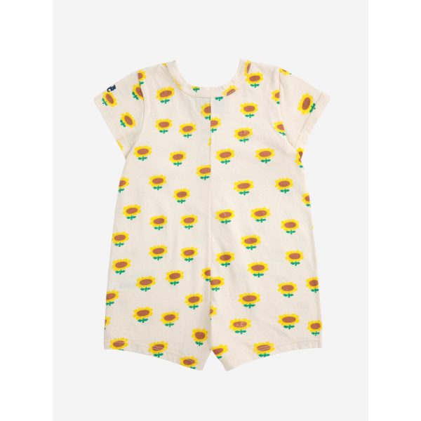 Bobo Choses Beige Sunflower All Over Playsuit Online