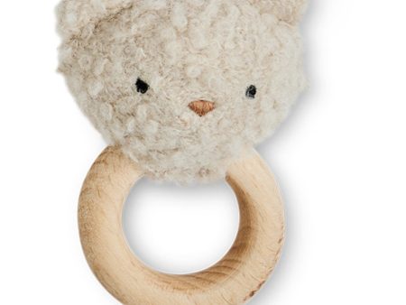 Smallstuff nature Rattle, bear, bouclé merino wool Online Sale