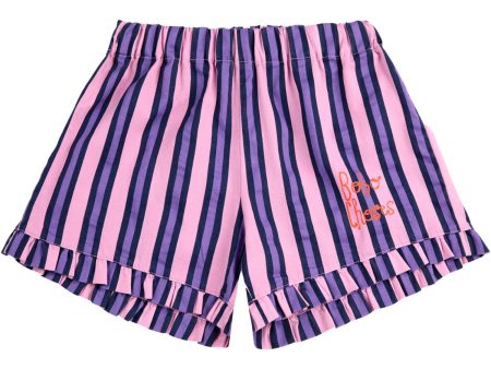 Bobo Choses Pink Stripes All Over Ruffle Shorts Online Sale