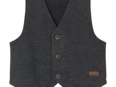 Name It Dark Grey Melange Robino Roxo Waistcoat For Discount