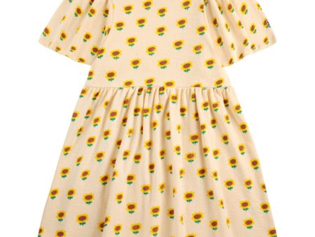 Bobo Choses Offwhite Sunflower All Over Dress Sale