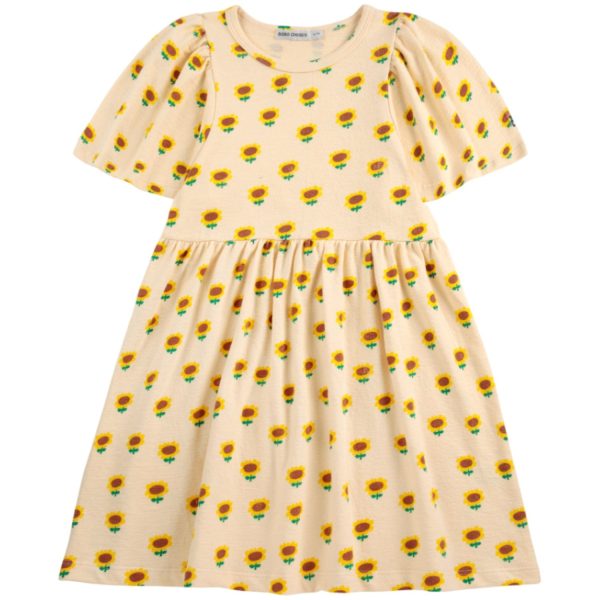 Bobo Choses Offwhite Sunflower All Over Dress Sale