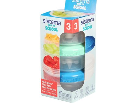 Sistema To Go Mini Bites Food Storage 130 ml Mixed Pack 3-pack Online