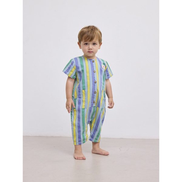 Bobo Choses Multicolor Multicolor Stripes Denim Overall on Sale