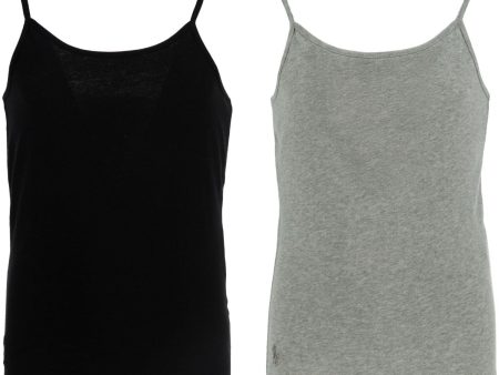 Polo Ralph Lauren Black Andover Heather 2 Pack Polo Camisole Discount