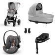 Cybex Bundle Talos Lava Grey (Silver Frame) + Online Sale