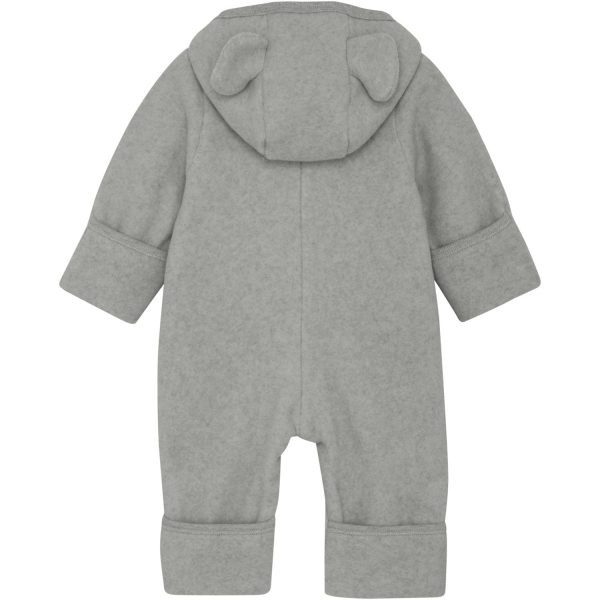 Huttelihut Light Grey Melange Pram Suit Ears Cot. Fleece For Sale