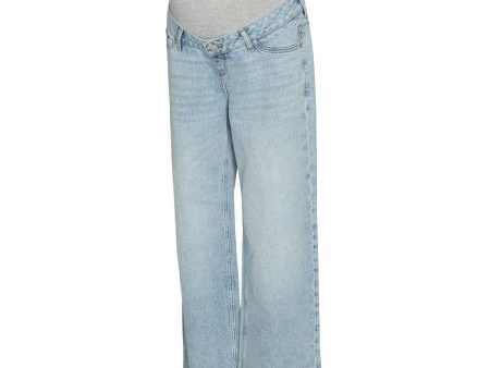 Vero Moda Maternity Light Blue Denim Tessa Wide Jeans Noos Online