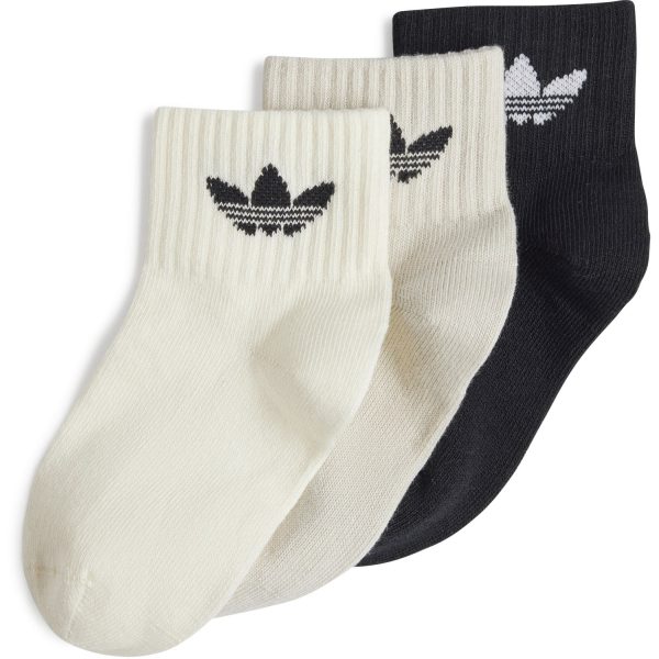 adidas Originals Black Cream White Alumina Kids Ankle Sock on Sale