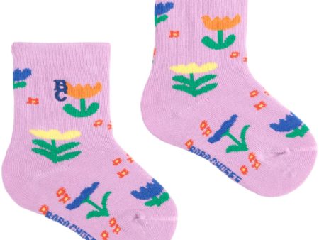 Bobo Choses Lavender Garden Party All Over Short Socks Online Hot Sale