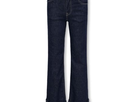 kids ONLY Dark Blue Denim Mercer Wide Fold-Up Denim Jeans Fashion