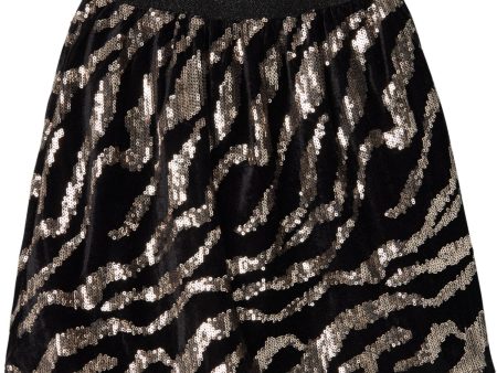 Name It Black Zebra Ranimal Skirt Fashion