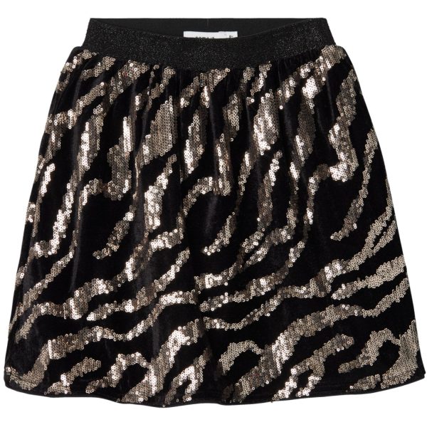 Name It Black Zebra Ranimal Skirt Fashion